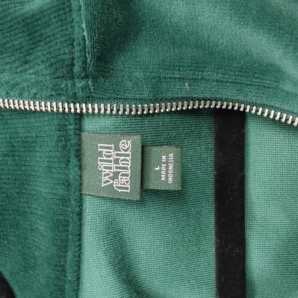 Women's Quarter Zip Velour Tunic Sweatshirt | Wild Fable | Large - Picture 9 of 12